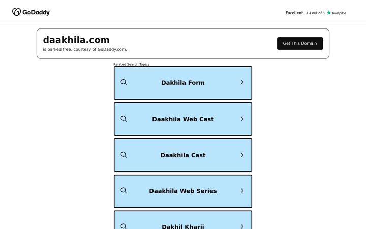 Screenshot of daakhila.com