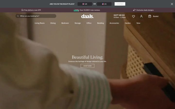Screenshot of daals.co.uk