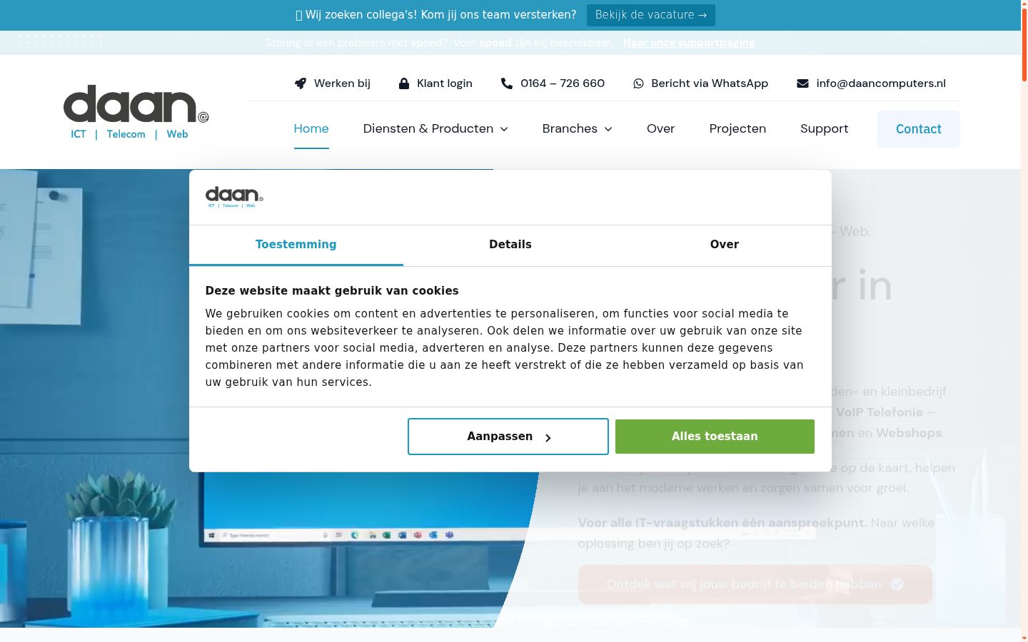 Snímka obrazovky banera súhlasu zobrazeného pred akoukoľvek interakciou