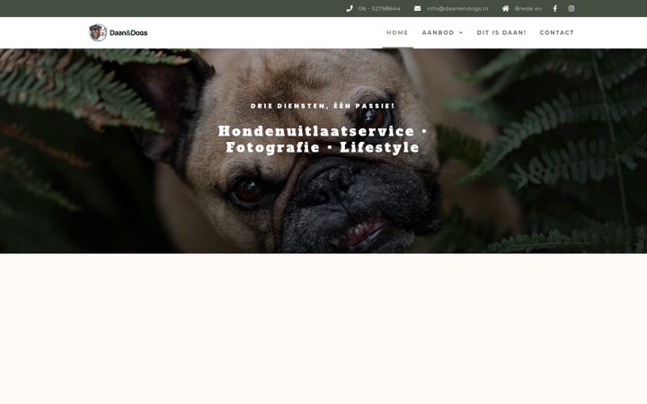 Skärmbild av daanendogs.nl