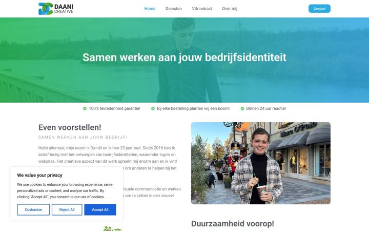 Skjermbilde av daanicreative.nl
