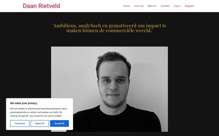 Skärmbild av daanrietveld.nl