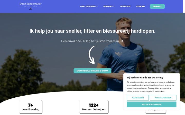 Skärmbild av daanschoemaker.nl