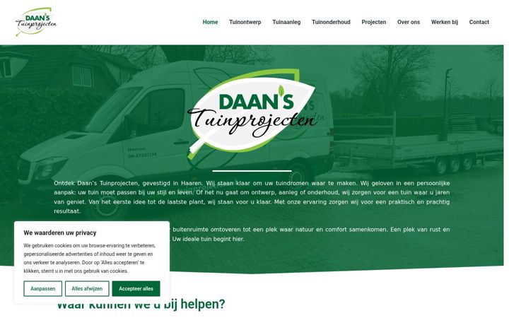 Skjermbilde av daanstuinprojecten.nl
