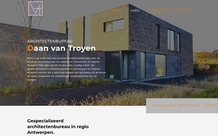 Screenshot van daanvantroyen.be