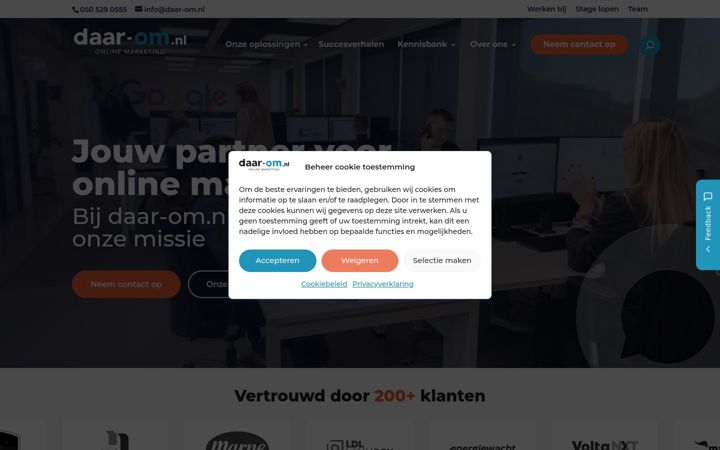 Skjermbilde av daar-om.nl