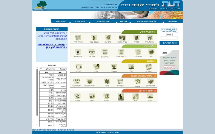 Screenshot of daat.ac.il
