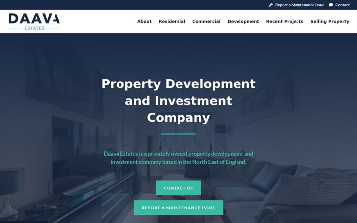 Kuvakaappaus sivustosta daavaestates.co.uk