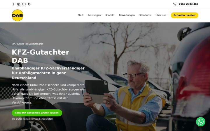 Screenshot του dab-gutachten.de