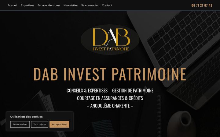 Capture d'écran de dab-invest-patrimoine.fr