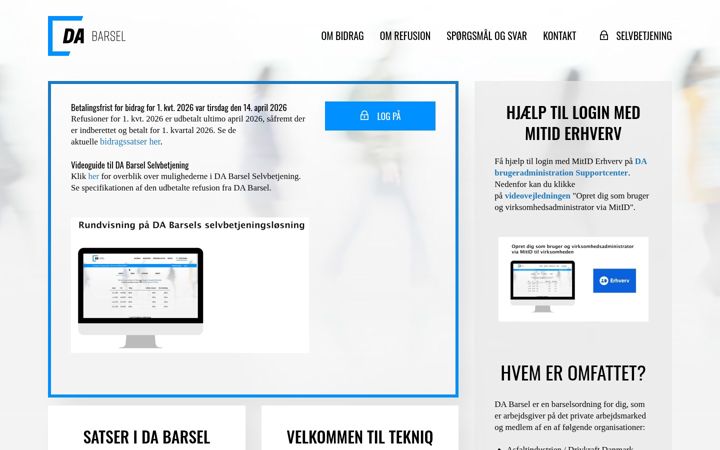 Screenshot of dabarsel.dk