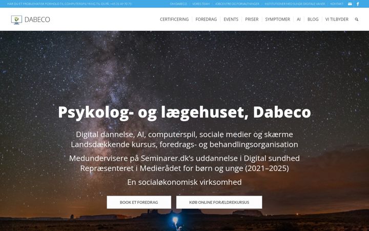 Screenshot of dabeco.dk