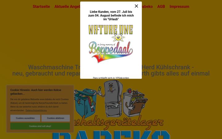 Screenshot of dabeko.de