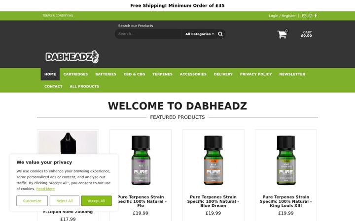 Captura de pantalla de dabheadz.co.uk