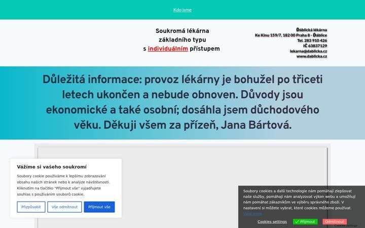 Screenshot van dablicka.cz