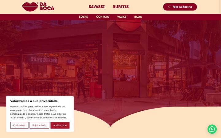 Screenshot of daboca.com.br