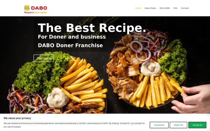 Screenshot of dabofranchise.com