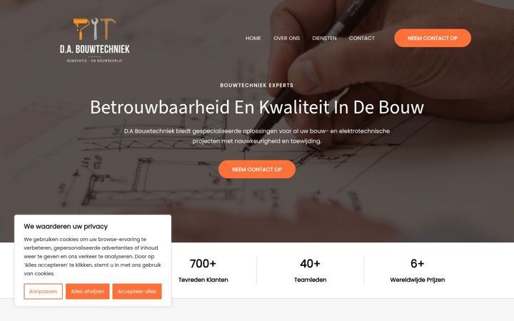Screenshot of dabouwtechniek.nl