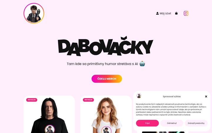 Screenshot of dabovacky.sk