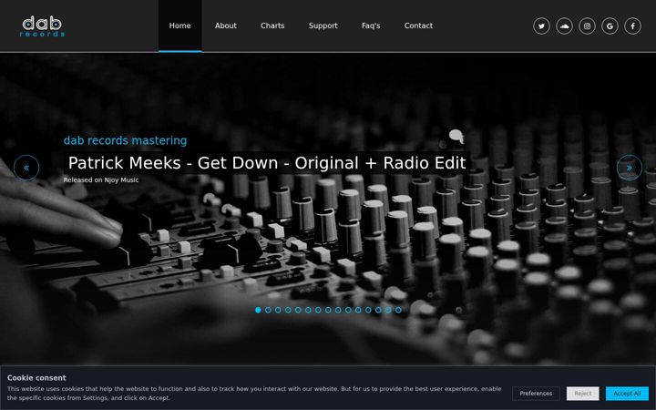 Captura de pantalla de dabrecords.co.uk