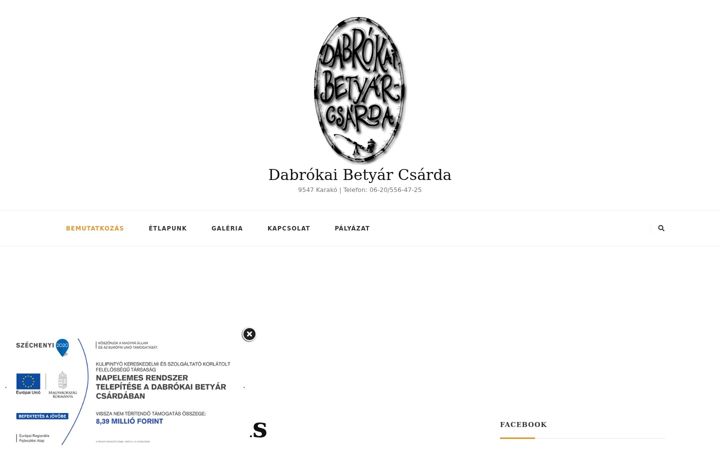 Screenshot of dabrokacsarda.hu
