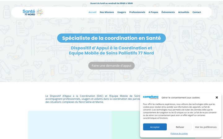 Screenshot of dac-sante77nord.fr