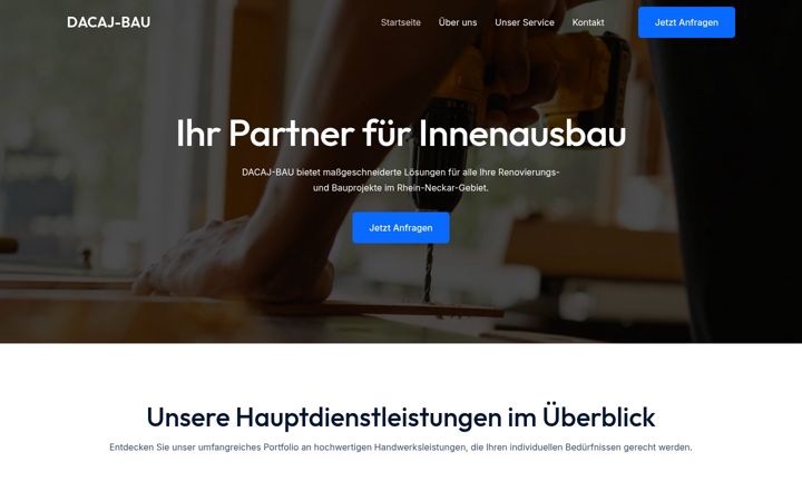 Screenshot of dacaj-bau.de