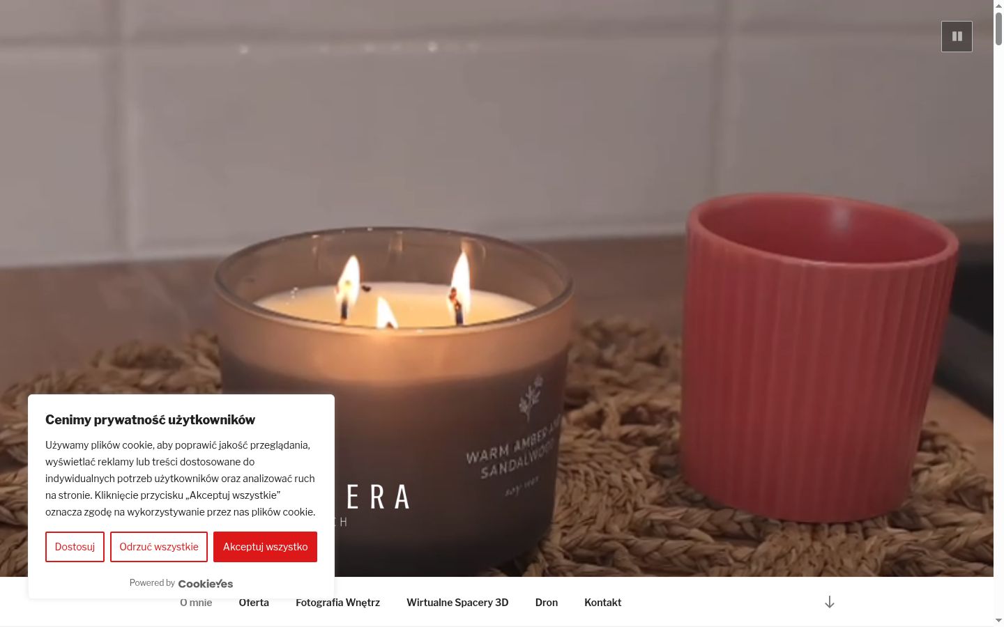 Skjermbilde av samtykkebanneret slik det vises før noen interaksjon