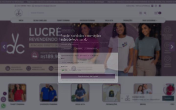 Screenshot of dacapomodafeminina.com.br