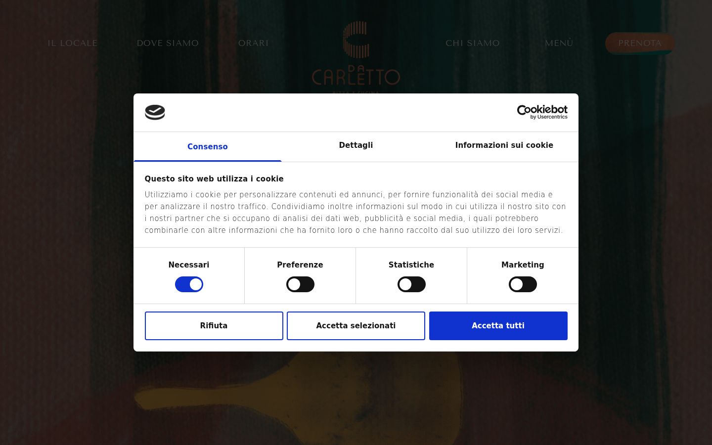 Capture d'écran de la bannière de consentement affichée avant toute interaction