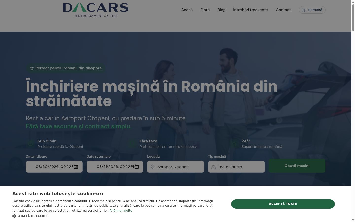 Ekrānuzņēmums ar piekrišanas baneri, kas tika rādīts pirms jebkādas mijiedarbības