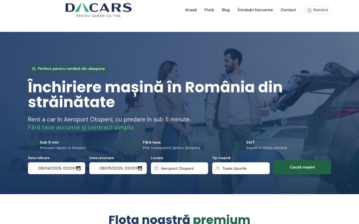 Ekrānuzņēmums no dacars.ro