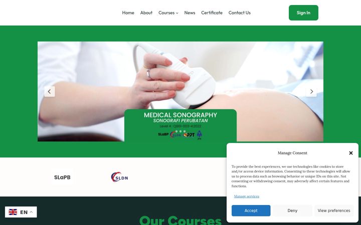 Screenshot of dacascollege.com