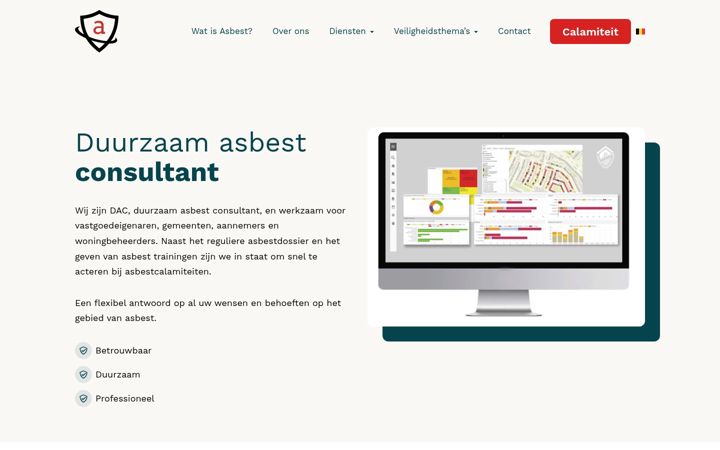 Screenshot van dacburo.be