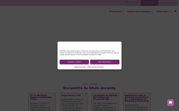 Screenshot of dacdocencia.com