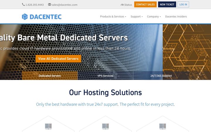 Screenshot of dacentec.com