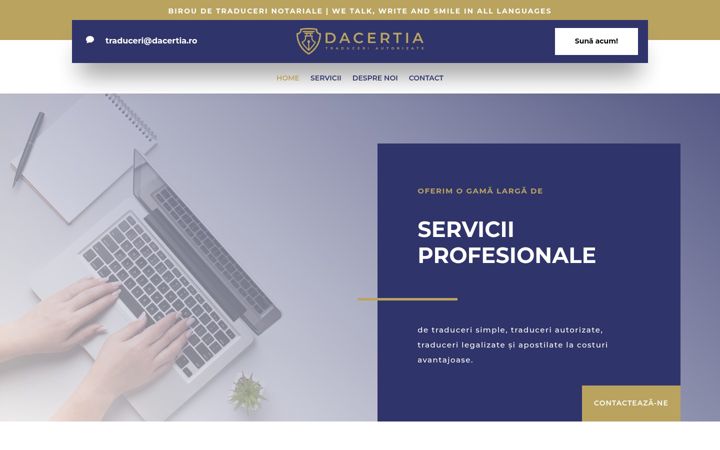 Ekrānuzņēmums no dacertia.ro