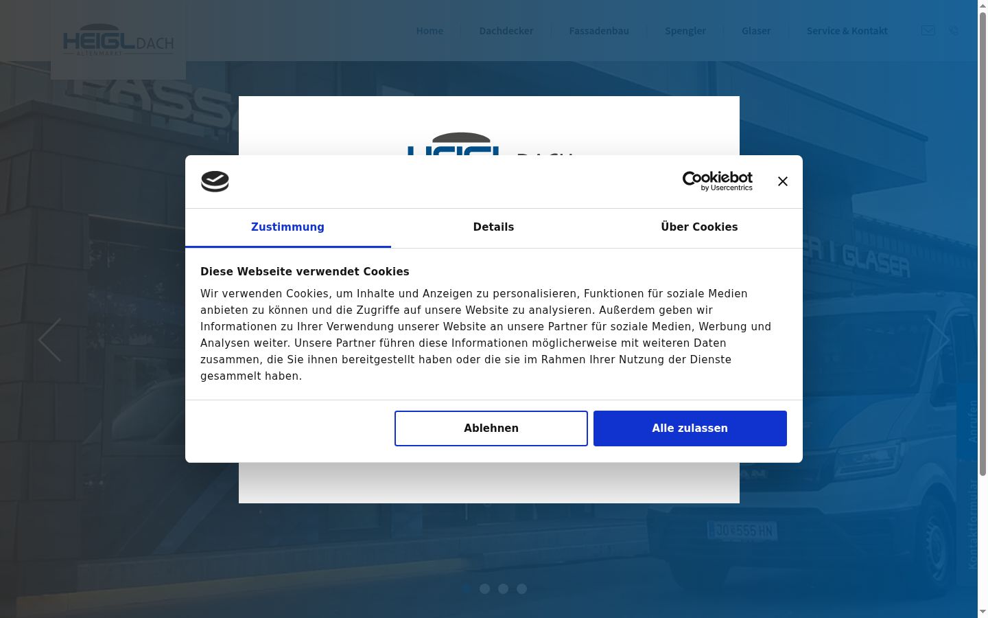 Capture d'écran de la bannière de consentement affichée avant toute interaction
