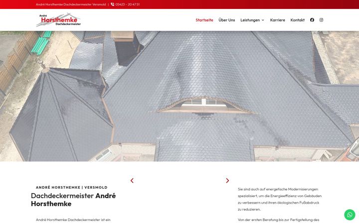 Screenshot von dach-horsthemke.de