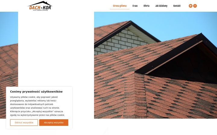 Screenshot of dach-kor.pl