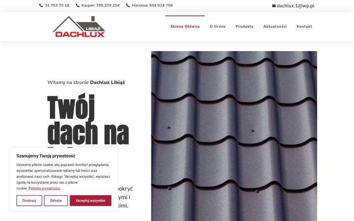 Screenshot stránky dach-lux.eu
