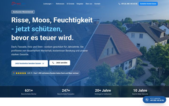 Screenshot of dach-und-meer.de