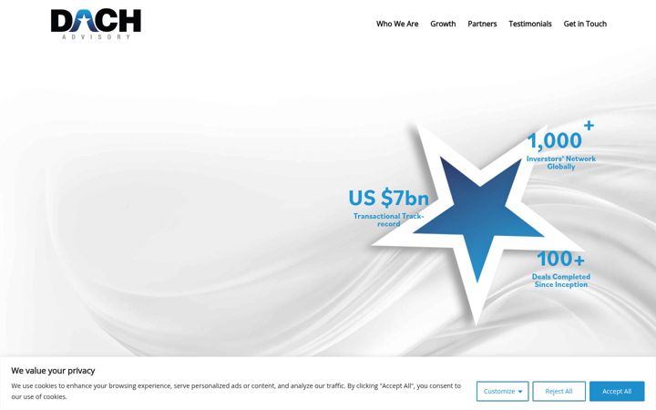 Screenshot of dachadvisory.com