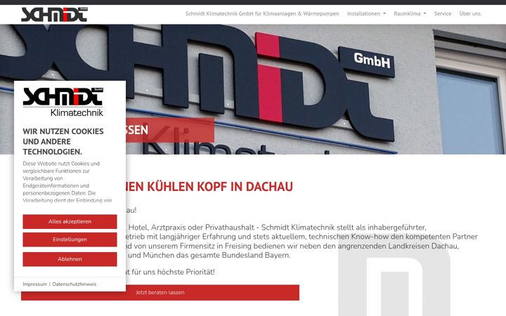 Screenshot of dachau-klimaanlage.de