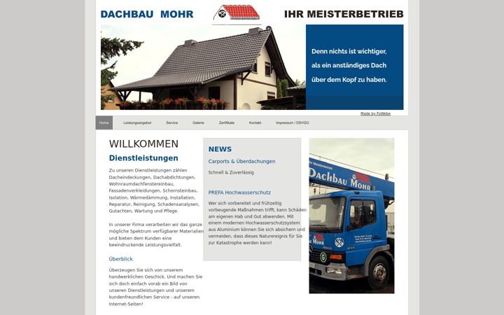 Screenshot of dachbau-mohr.de