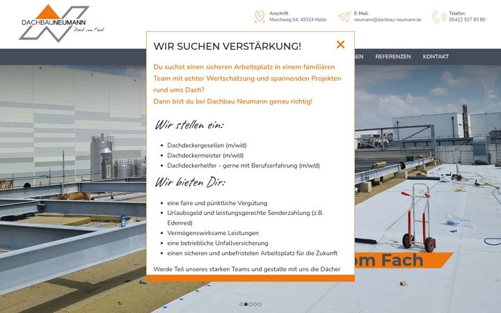 Screenshot of dachbau-neumann.de