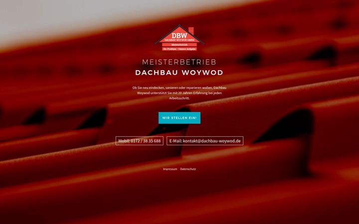 Screenshot of dachbau-woywod.de