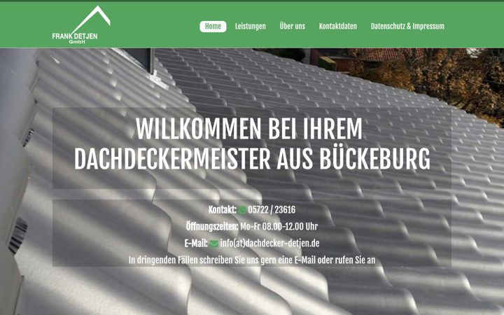 Screenshot of dachdecker-detjen.de