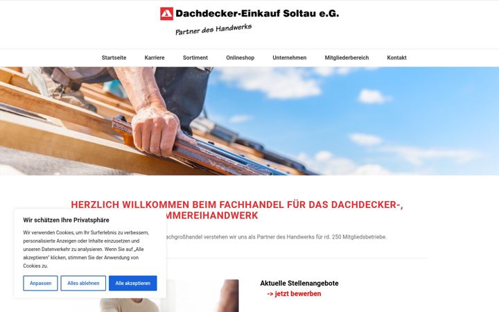 Screenshot of dachdecker-einkauf-soltau.de