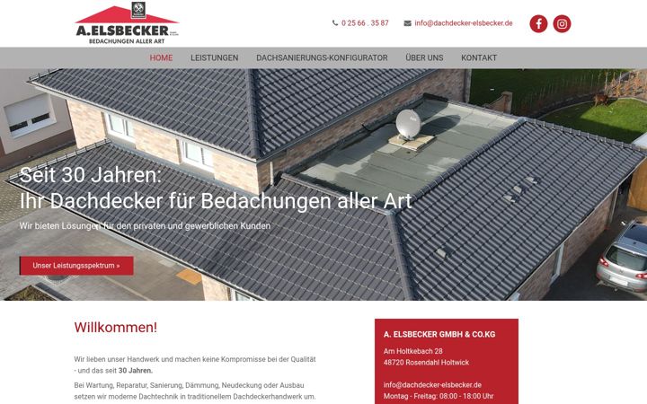Screenshot of dachdecker-elsbecker.de